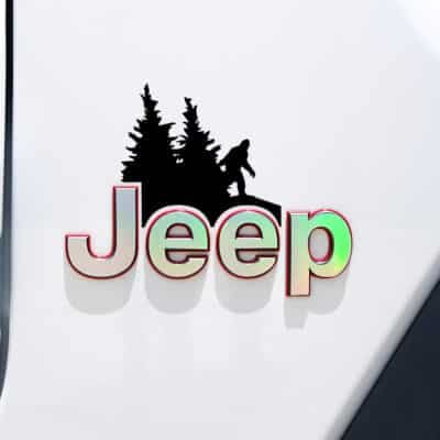 Bigfoot Jeep Over Logo Vinyl Decal for JL or Gladiator Only
